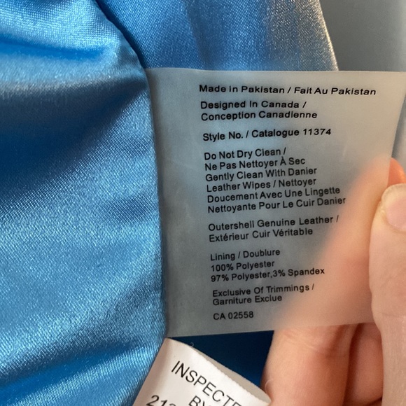 Blue Leather Jacket - Picture 5 of 6